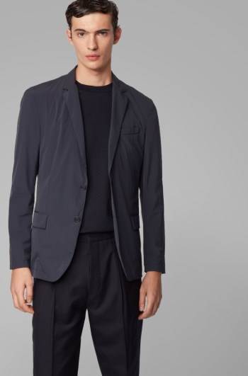 Hugo Boss Slim-fit jacket Mørke Blå | XGDNCQYR