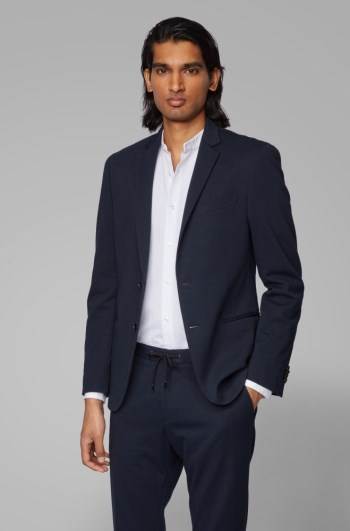 Hugo Boss Slim-fit jacket Mørke Blå | oh6T8MNp