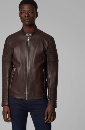 Hugo Boss Slim-fit jacket Mørke Brune | BxuiWRus