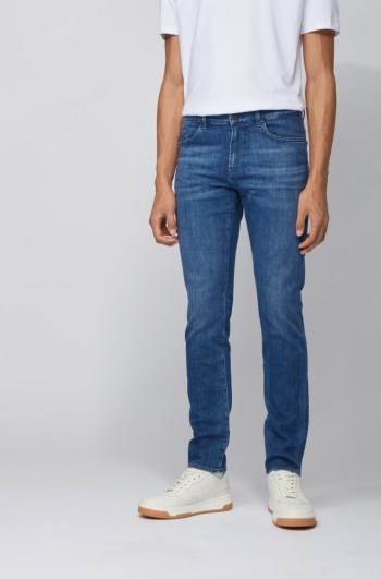 Hugo Boss Slim-fit jeans Blå | XQ3LDTxn