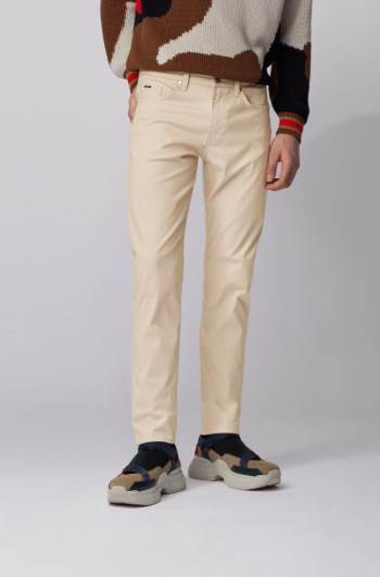 Hugo Boss Slim-fit jeans Lyse Beige | DFBWBdSy