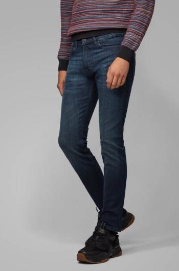 Hugo Boss Slim-fit jeans Mørke Blå | qJE32tOi