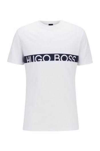 Hugo Boss Slim-fit logo T-shirt Hvite | OgOMeWyv