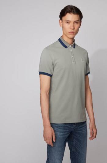 Hugo Boss Slim-fit polo shirt Grå | eaGMPViP