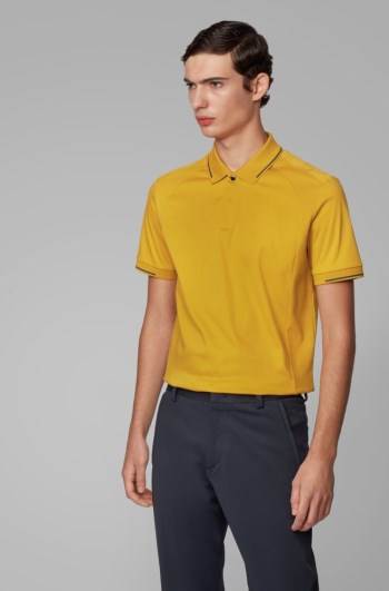 Hugo Boss Slim-fit polo shirt Gull | oI6UQHJx