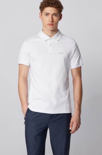 Hugo Boss Slim-fit polo shirt Hvite | S1hvYqws