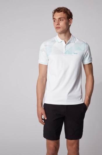 Hugo Boss Slim-fit polo shirt Hvite | g8tqB6xk