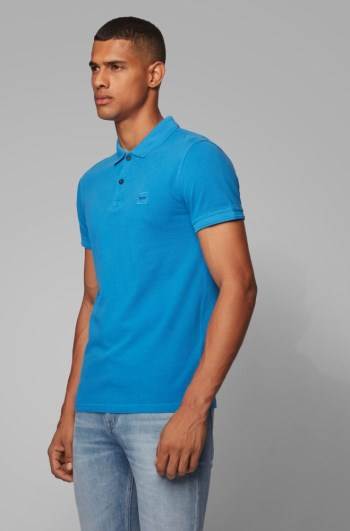 Hugo Boss Slim-fit polo shirt Lyse Blå | gsWDxLAS