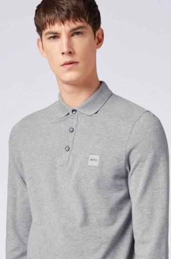 Hugo Boss Slim-fit polo shirt Lyse Grå | q0FdgLY3