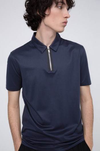 Hugo Boss Slim-fit polo shirt Mørke Blå | 9z7ZYM0B