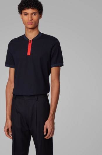 Hugo Boss Slim-fit polo shirt Mørke Blå | AGfjCXiP