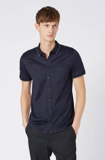 Hugo Boss Slim-fit polo shirt Mørke Blå | M392ZdtR