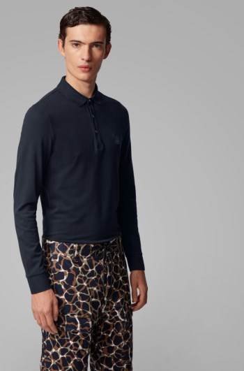 Hugo Boss Slim-fit polo shirt Mørke Blå | N2aXb4Sp