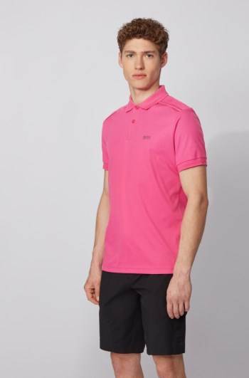 Hugo Boss Slim-fit polo shirt Rosa | hzoeXrda