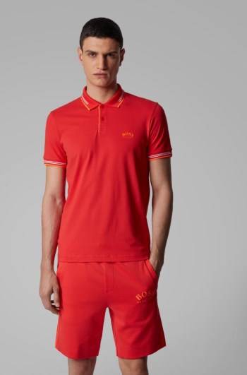 Hugo Boss Slim-fit polo shirt Rød | VTBzDEXb