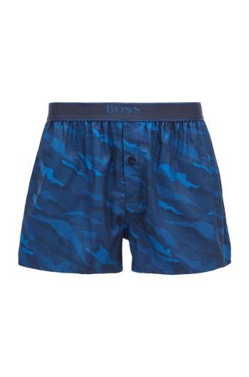 Hugo Boss Slim-fit pyjama shorts Mørke Blå | 3FeNaRMd