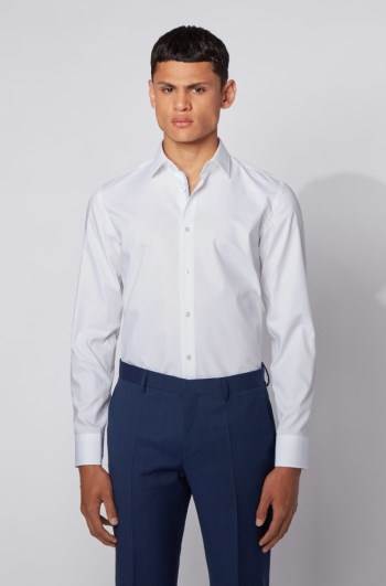 Hugo Boss Slim-fit shirt Hvite | hcwX5u85