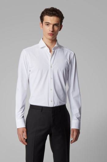 Hugo Boss Slim-fit shirt Hvite | lthCKGWB