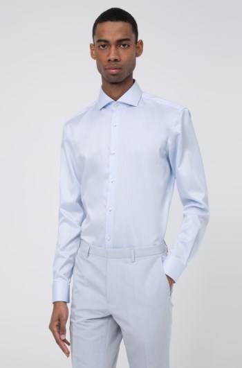 Hugo Boss Slim-fit shirt Lyse Blå | 79J5Bmir