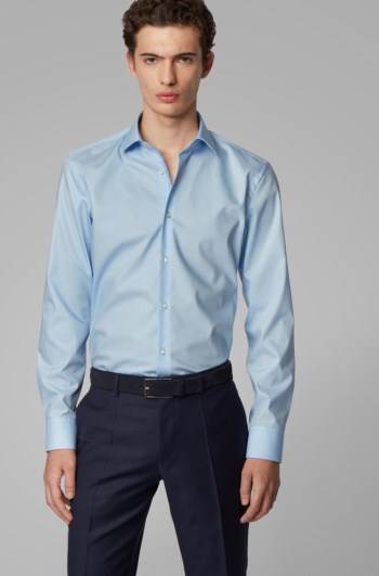 Hugo Boss Slim-fit shirt Lyse Blå | uDi5kORf