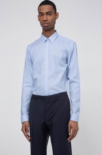 Hugo Boss Slim-fit shirt Lyse Blå | vjFWPsjk