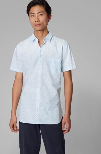 Hugo Boss Slim-fit shirt Lyse Blå | yZHjqFX0