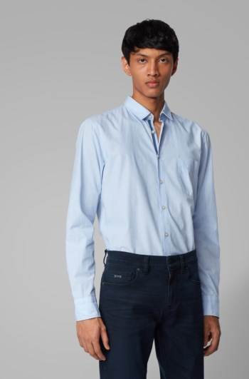 Hugo Boss Slim-fit shirt Lyse Blå | yxQIOGVw