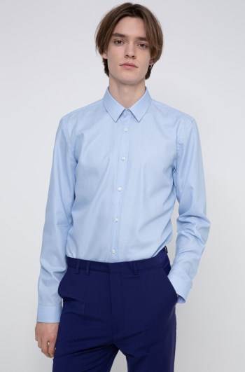 Hugo Boss Slim-fit shirt Lyse Blå | zSynGVkD