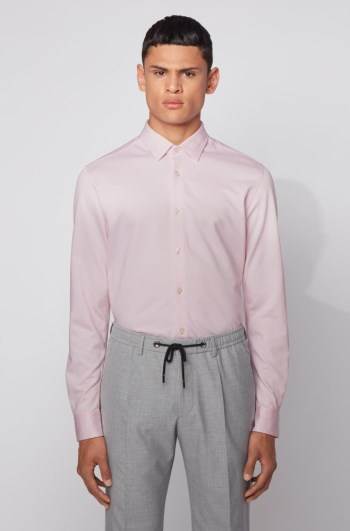 Hugo Boss Slim-fit shirt Lyse Rosa | 257XGW6u