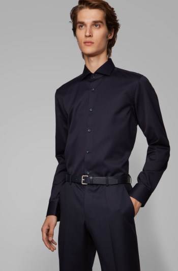 Hugo Boss Slim-fit shirt Mørke Blå | IjsSG8au