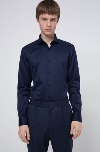 Hugo Boss Slim-fit shirt Mørke Blå | MS5k7l5I