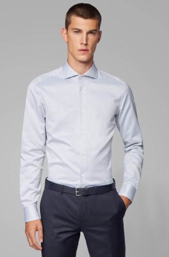 Hugo Boss Slim-fit shirt Mørke Blå | csvtmfol