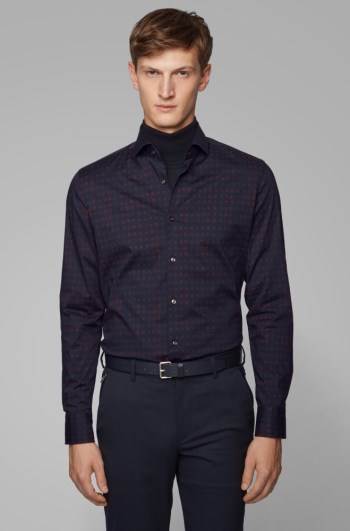 Hugo Boss Slim-fit shirt Mørke Blå | dzixAUaL