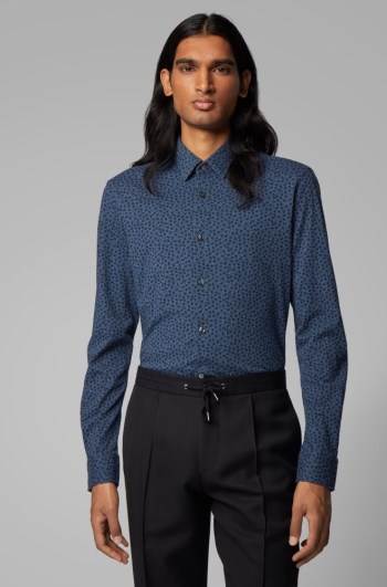 Hugo Boss Slim-fit shirt Mørke Blå | r3CMiNJe