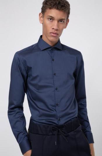 Hugo Boss Slim-fit shirt Mørke Blå | toQYixT6