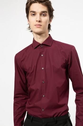 Hugo Boss Slim-fit shirt Mørke Rød | IrzOYYYe