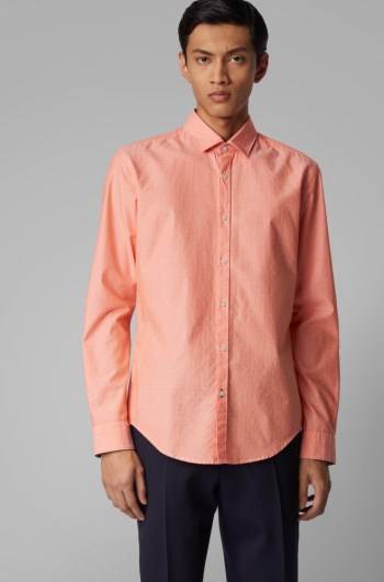 Hugo Boss Slim-fit shirt Oransje | rRjkv5kI