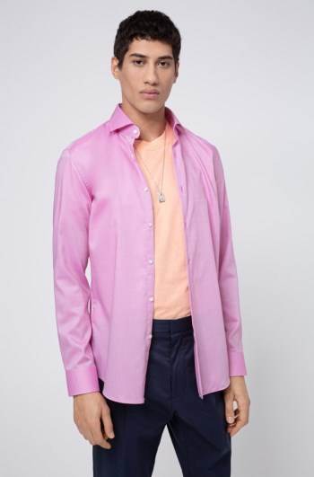 Hugo Boss Slim-fit shirt Rosa | tOvv4jFy