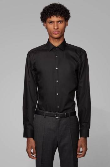 Hugo Boss Slim-fit shirt Svarte | RmzyDEdA