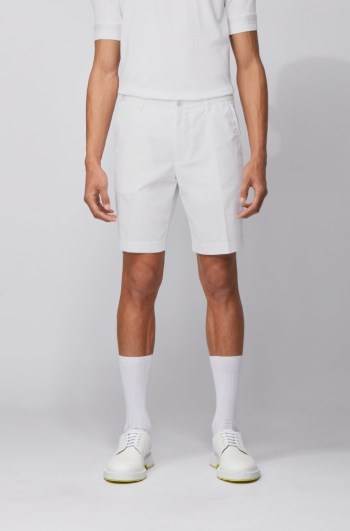 Hugo Boss Slim-fit shorts Hvite | w9jQSxKp