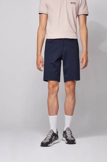 Hugo Boss Slim-fit shorts Mørke Blå | 7WQXE7h3