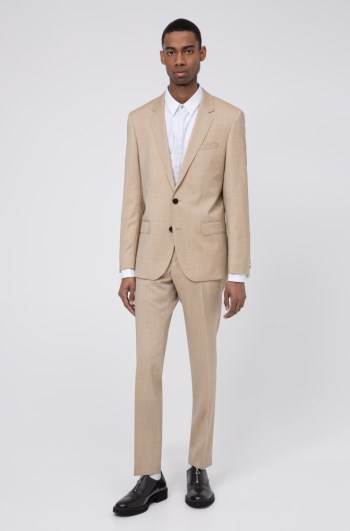 Hugo Boss Slim-fit suit Beige | Cuuyjyqi