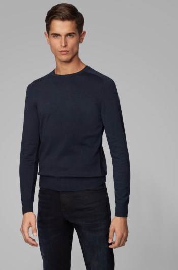 Hugo Boss Slim-fit sweater Mørke Blå | IRwbYtSS