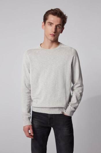 Hugo Boss Slim-fit sweater Sølv | ovZH6N44