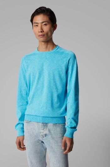 Hugo Boss Slim-fit sweater Turkis | o7ImLQnd