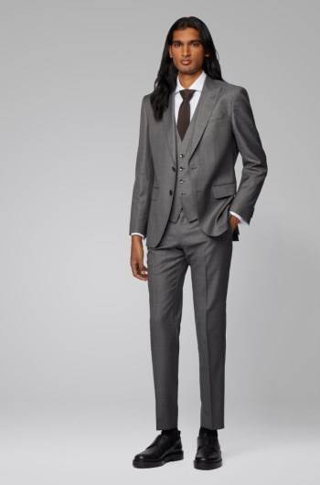 Hugo Boss Slim-fit three-piece suit Grå | AkgCVdk4