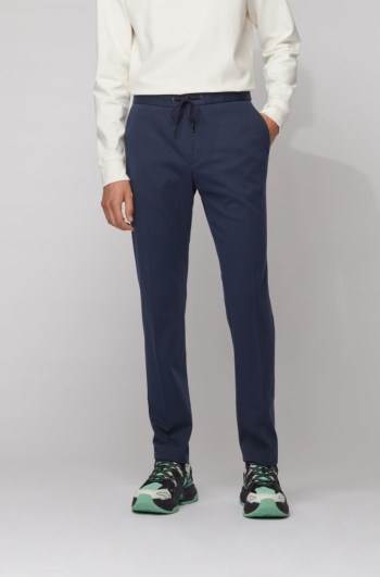 Hugo Boss Slim-fit trousers Mørke Blå | HU53CBWI