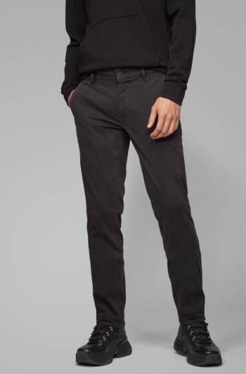 Hugo Boss Slim-fit trousers Svarte | CYxsw8Ki