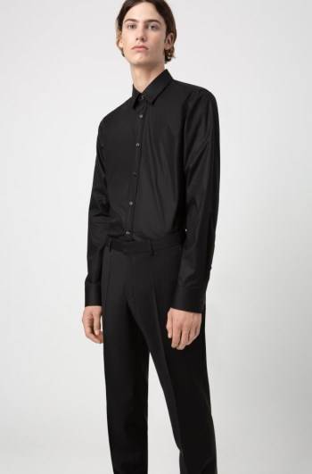 Hugo Boss Slim-fit trousers Svarte | NtPY6R7p