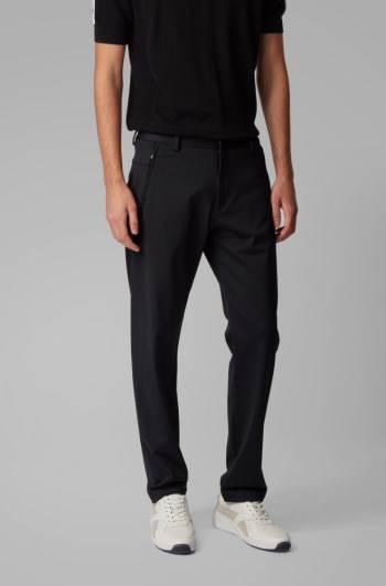 Hugo Boss Slim-fit trousers Svarte | ZXTqGQak